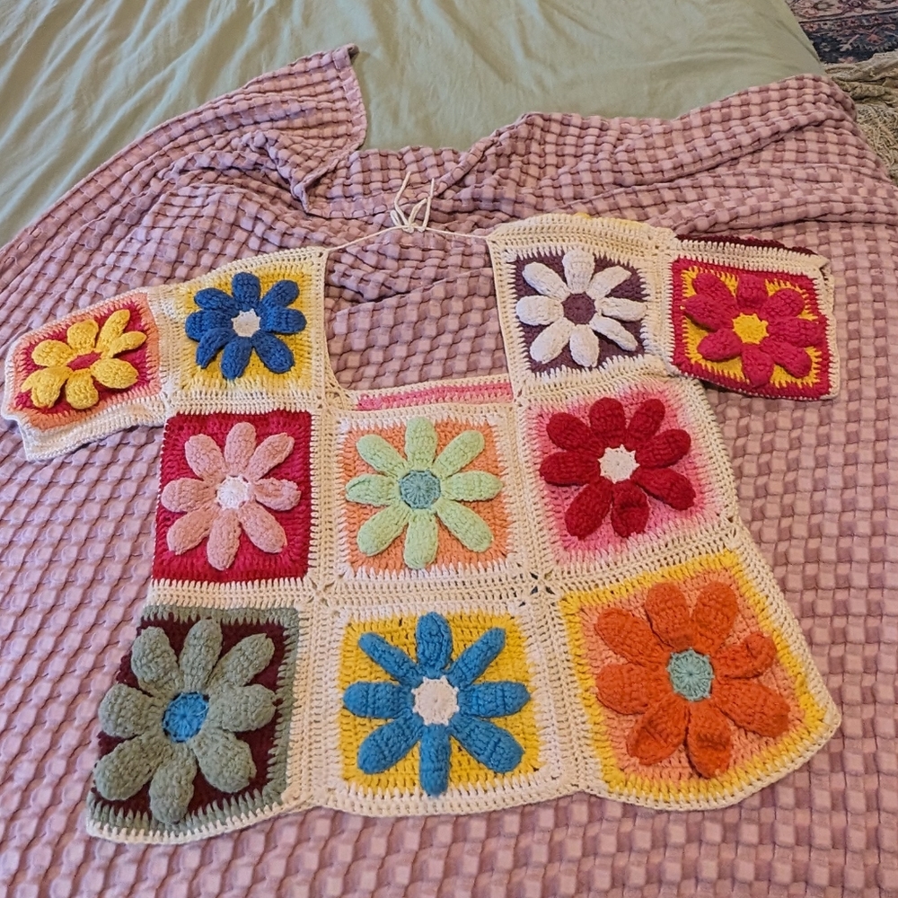 Flower Crotchet Top